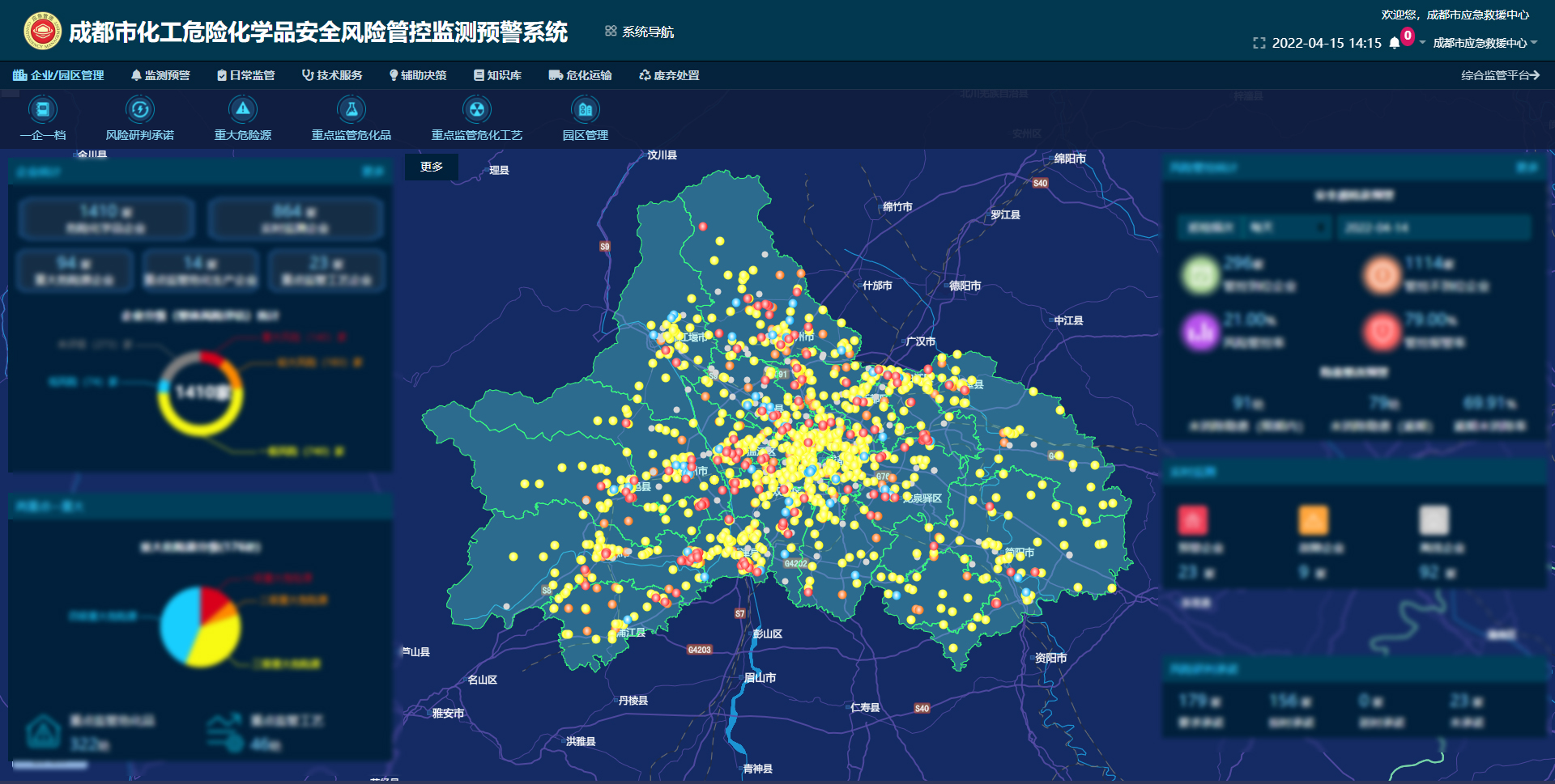 成都市化工危險化學品風險監測預警系統建設